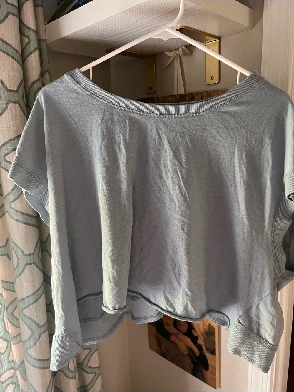 TALULAH Soft Dusty Blue Cropped Tee